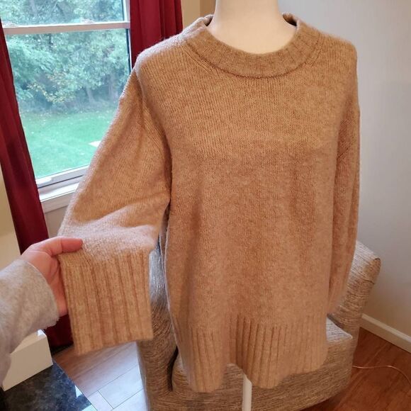 Zara Beige Chunky Soft Knit Sweater S - Picture 1 of 10